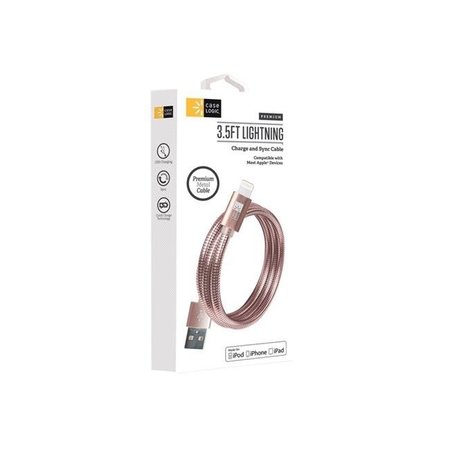 BYTECH Bytech CLLPCA102RG MFI Lightning Chrome Spiral Cable; Rose Gold CLLPCA102RG